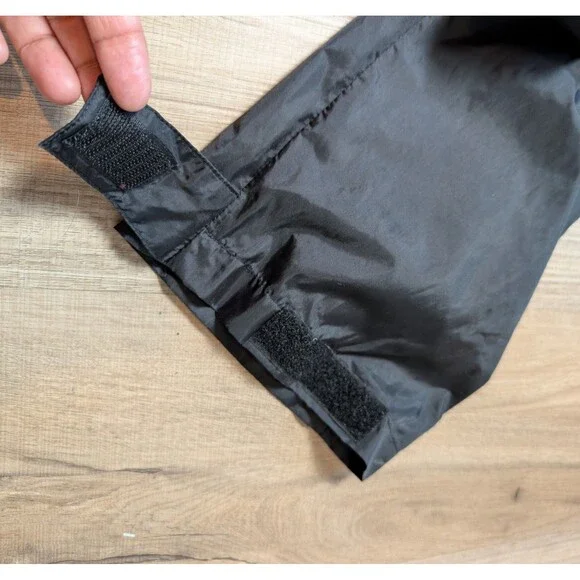 Eddie Bauer Vintage Size M Waterproof Rain Pants Black Hiking Wind Overpants - Picture 7 of 11